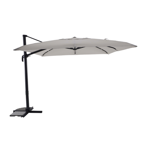 Visuel 1 du produit Parasol déporté coloris beige en aluminium et polyester - 300 x 300 cm