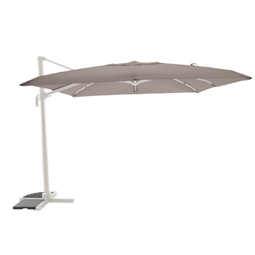 Visuel 1 du produit Parasol déporté carré en aluminium coloris beige - 300 x 300 cm