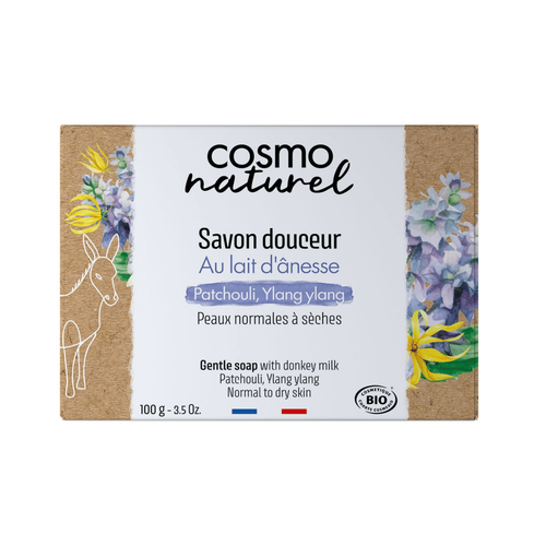 Visuel 1 du produit Savon Ânesse Patchouli/ Ylang Ylang bio Étui 100 g bleu