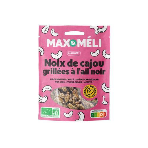 Visuel 1 du produit Noix de cajou bio grillées à l’ail noir Max&Méli - 125 g