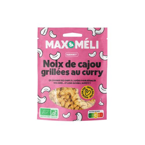 Visuel 1 du produit Noix de cajou bio grillées au curry Max&Méli - 125 g
