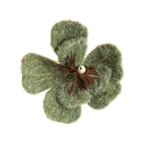 Visuel 1 du produit Fleur de poinsettia vert romarin sur clip - Ø 20 cm