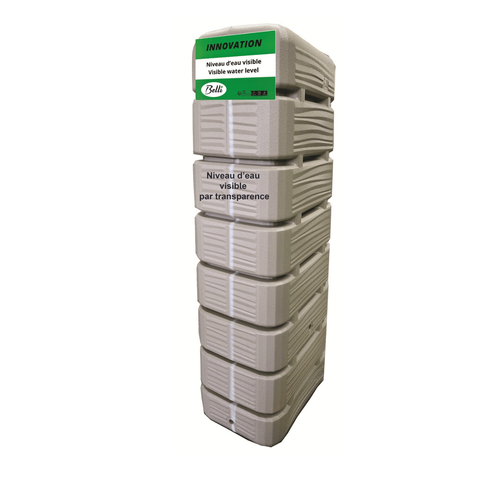 Visuel 1 du produit Récupérateur à eau en plastique Bellijardin Dune - 320 L Gris argile