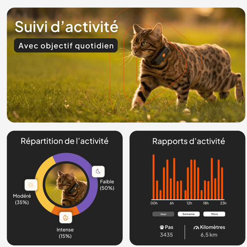Visuel 3 du produit Collier GPS pour chat coloris blanc Weenect