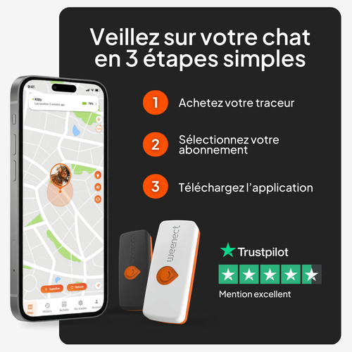 Visuel 5 du produit Collier GPS pour chat coloris blanc Weenect