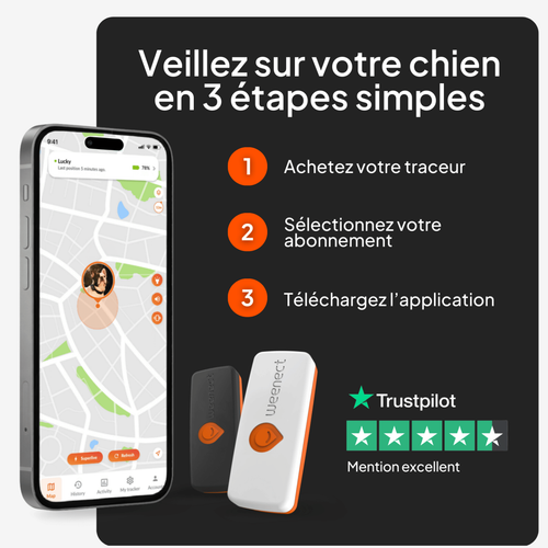 Visuel 6 du produit Collier GPS pour chien coloris blanc Weenect