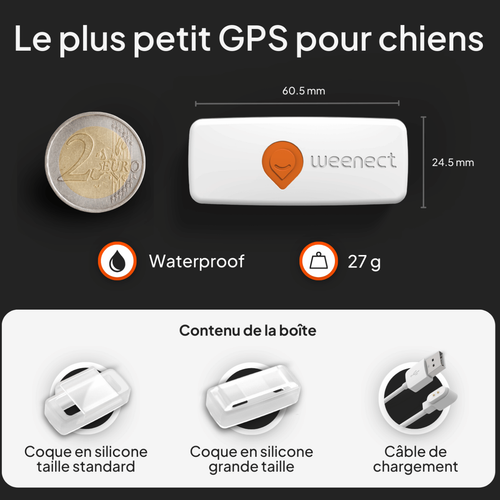Visuel 7 du produit Collier GPS pour chien coloris blanc Weenect