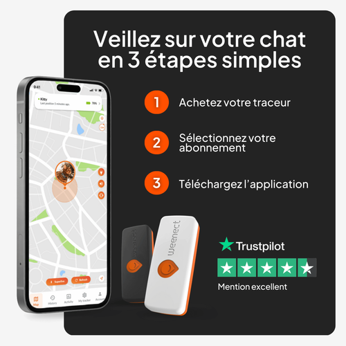 Visuel 6 du produit Collier GPS pour chat coloris noir Weenect