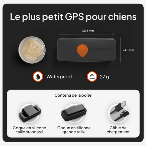 Visuel 7 du produit Collier GPS pour chien coloris noir Weenect