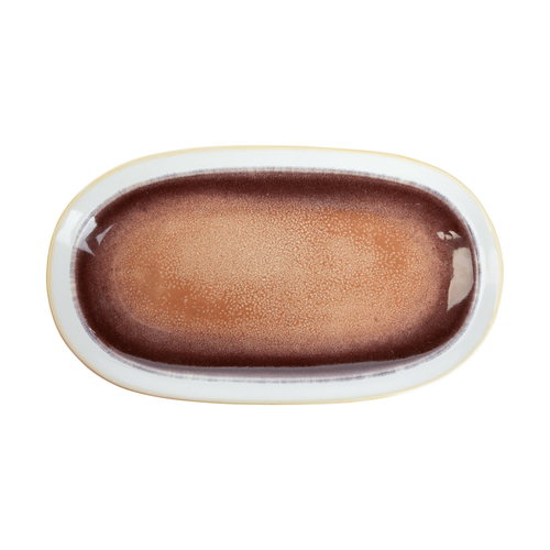 Visuel 6 du produit Assiette ovale en grès de couleur Abbi - 26 x 14,5 cm