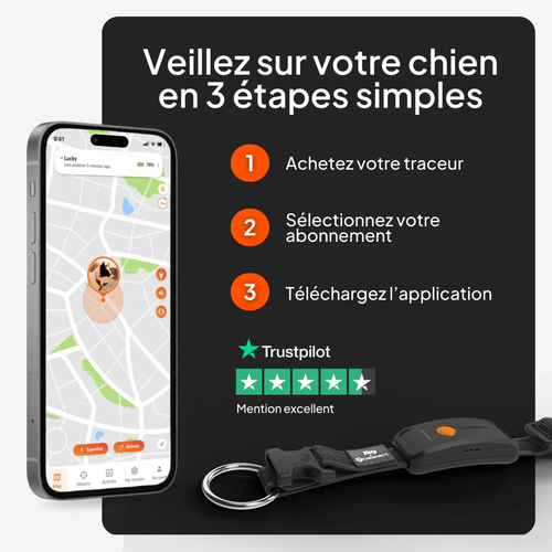 Visuel 7 du produit Collier GPS pour chien coloris noir Weenect XT
