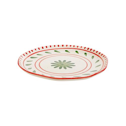 Visuel 5 du produit Assiette plate blanche, verte et rouge Venda - Ø 27 cm