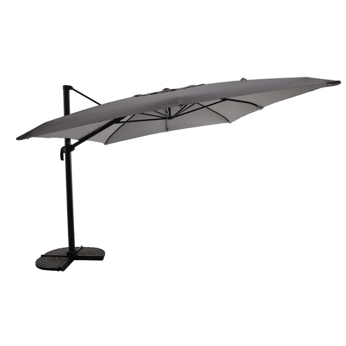 Visuel 1 du produit Parasol déporté carré en aluminium coloris anthracite - 300 x 300 cm