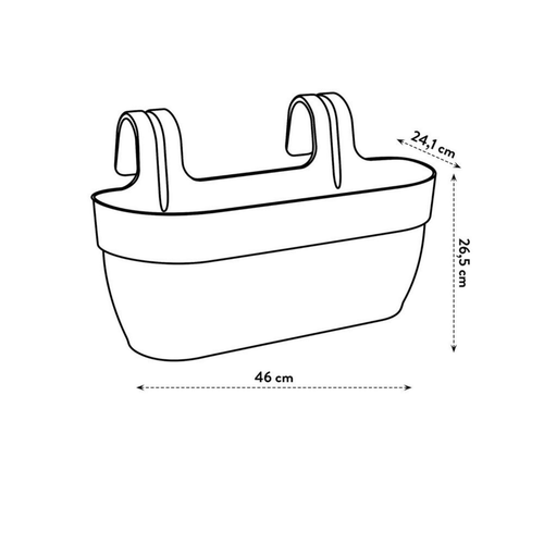 Visuel 6 du produit Balconnière Vibia Campana easy hanger large Elho - 46 x 24,1 cm Blanc