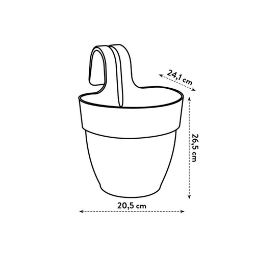 Visuel 6 du produit Balconnière Vibia Campana easy hanger small Elho - 20,5 x 24,1 cm Vert pistache