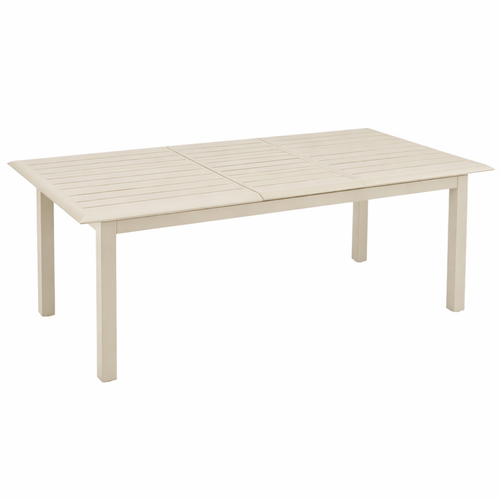 Visuel 1 du produit Table en aluminium crème Caméline II - 130/180 x 84 cm