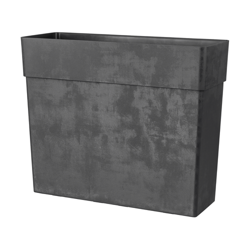 Visuel 1 du produit Muret haut en plastique injecté gris anthracite Deroma Like R - 78 x 29,5 x 65 cm