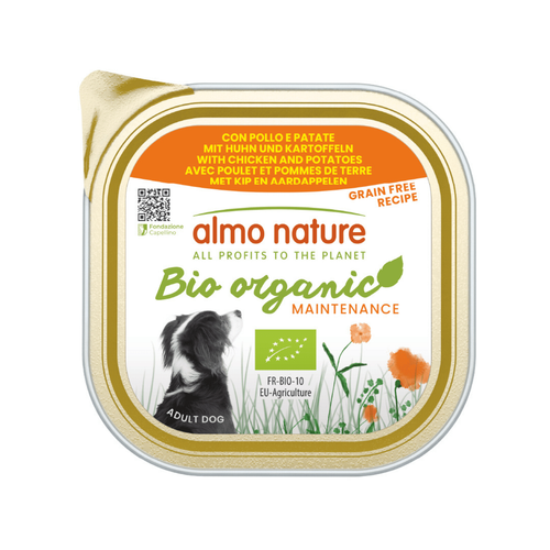 Visuel 1 du produit Pâtée pour chien biologique BIO ORGANIC au poulet et pommes de terre Almo Nature - 300 g