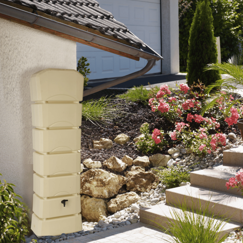Visuel 2 du produit Récupérateur à eau mural beige Bellijardin® Latitude - 300 L