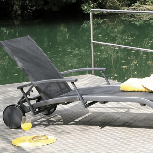 Visuel 3 du produit Bain de soleil élégance en aluminium, graphite - PROLOISIRS BBM