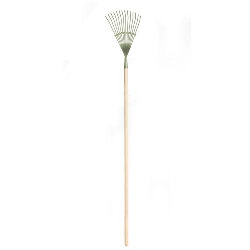 Visuel 1 du produit Balai à gazon à fils plats 14 dents botanic® avec manche bois - 140 cm