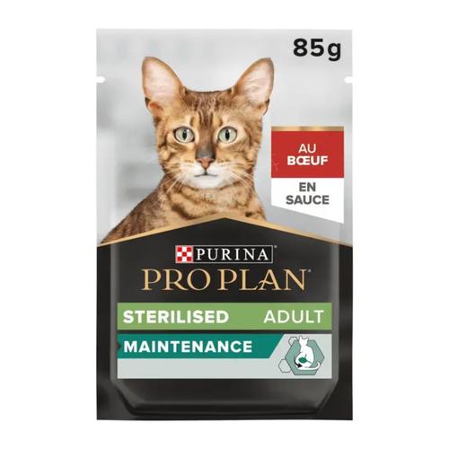 Visuel 2 du produit Pâtée pour chat stérilisé au bœuf et au poulet PRO PLAN - 40 x 85 g
