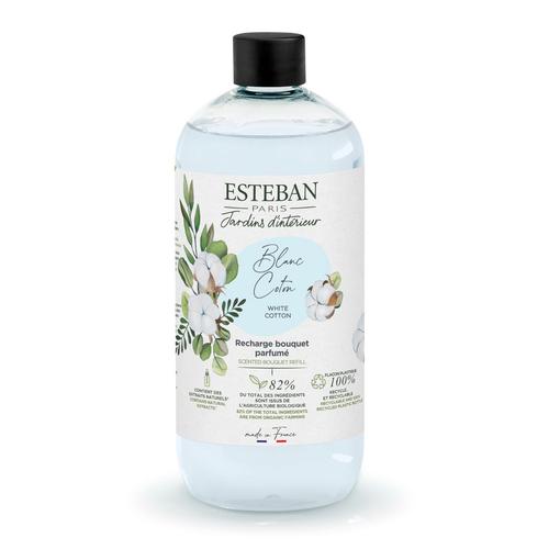 Visuel 1 du produit Recharge de parfum pour bouquet et diffuseur Esteban blanc coton - 500 ml