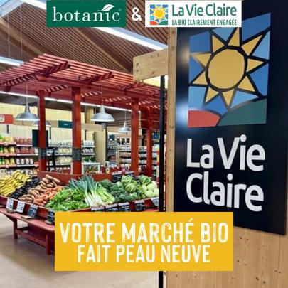 Nouvel espace alimentation bio La Vie Claire chez botanic Francheville