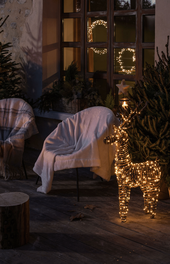 Terrasse illuminée pour Noel