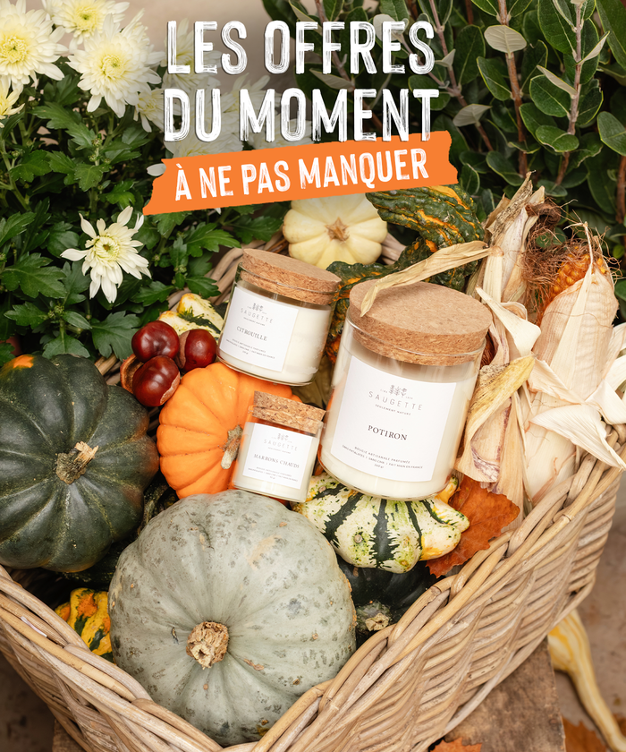 Composition d'automne avec des bougies