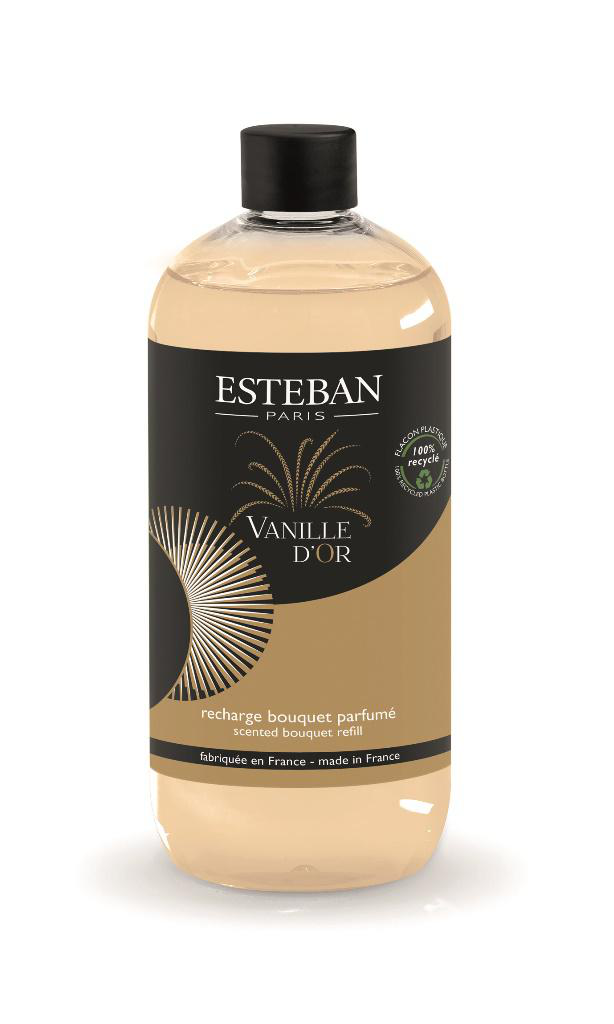 Recharge Parfum D'intérieur Cèdre ESTEBAN PARIS - 1L Pour Diffuseur En Céramique Et Bâtonnets - Fabriqué En France