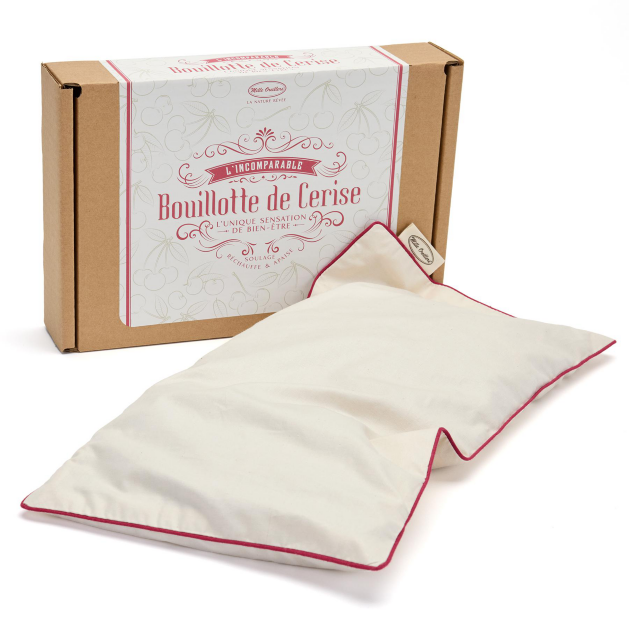 Bouillotte en noyau de cerise avec enveloppe en coton bio L — free download
