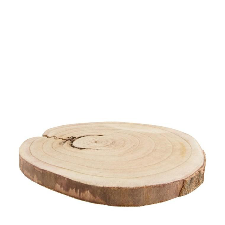 Lot De 4 Anneaux En Bois Paulownia 20-23 Cm - Tranches Naturelles Non Traitées Pour Artisanat, Décoration