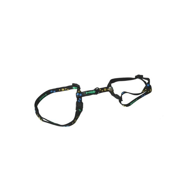 Harnais réglable Catit en nylon - Bleu - Moyen - 35-50 cm (14-20 po)