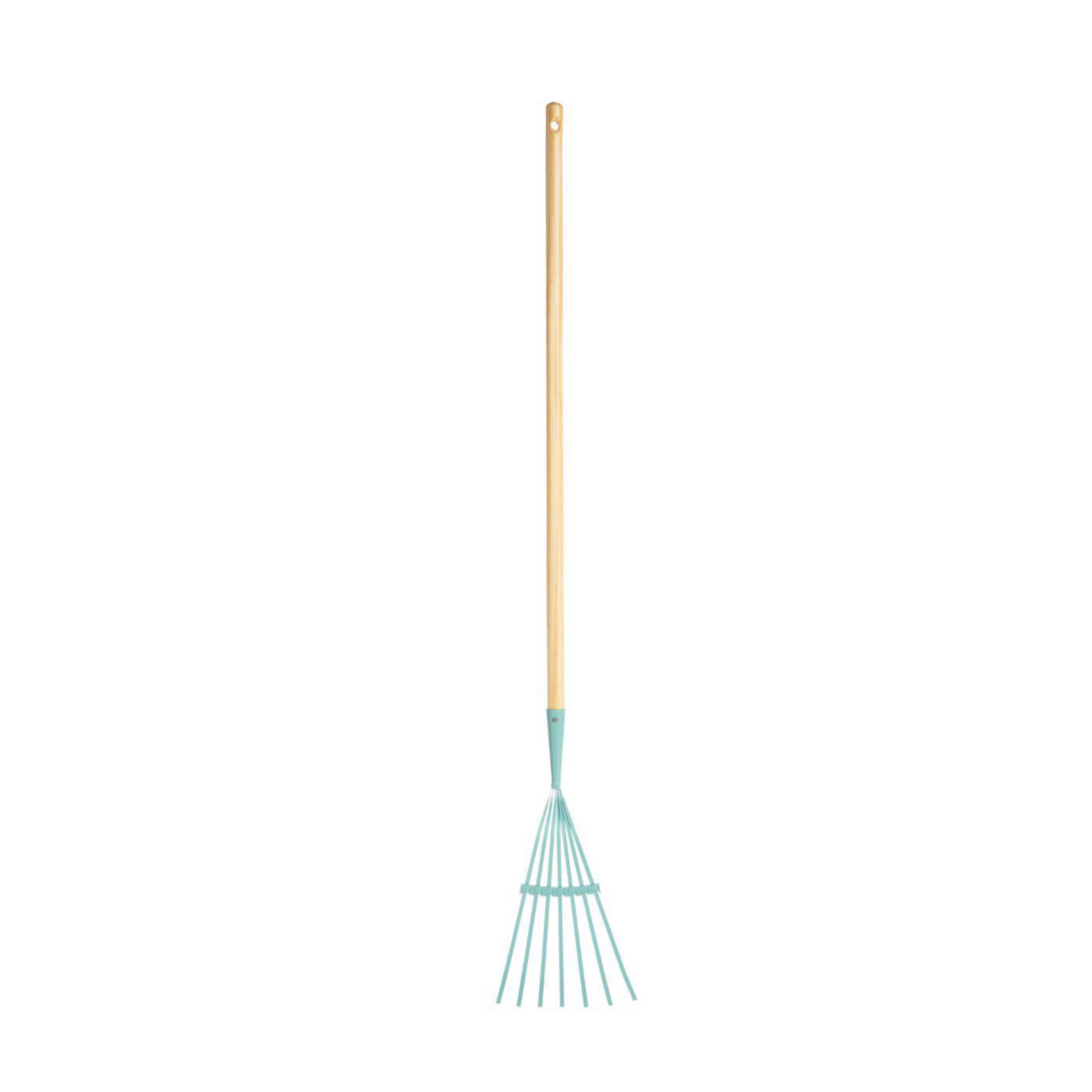 Balai à Gazon Enfant En Métal Bleu - Outil De Jardinage Pour Enfants