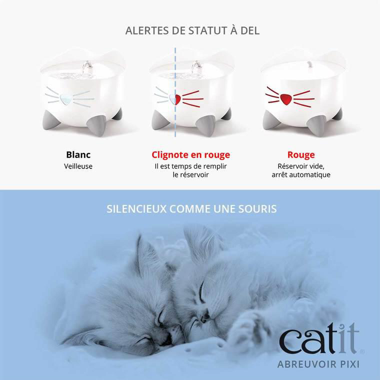 16 Filtre Fontaine Eau Chat et 2 Tuyaux, pour Fontaine Eau Cat Pixi, Filtre Fontaine Chat se compose carbone activé, résine d'échange d'ions et tissus non tissés, Filtre à haute efficacité