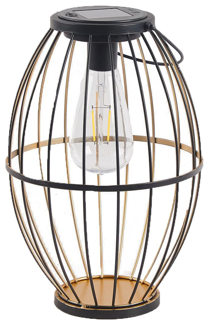 Lanterne Solaire VERONA H30 Cm - Revêtement Effet Bois, LED Blanc Chaud, 3 Modes D'Intensité | Lampe D'Extérieur Pour Terrasse, Jardin Et Balades