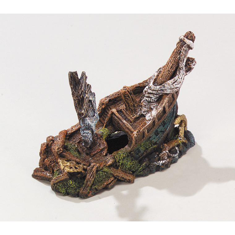 Décor d'aquarium galion épave taille L