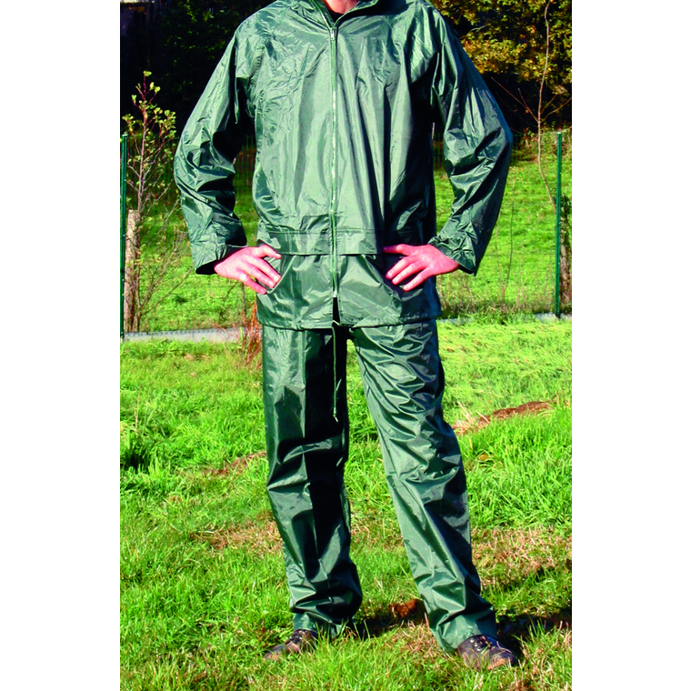 Tenue de pluie verte Instant nature Averse Taille L