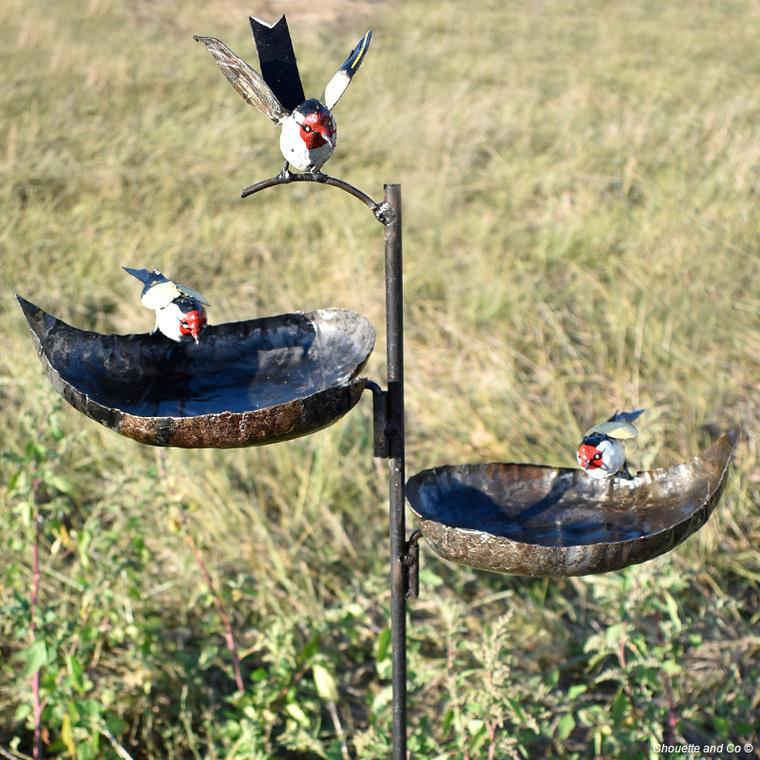 Lot De 2 Mangeoires à Oiseaux Sur Pied 195cm - Mât Métal Robuste Avec Crochets Pour Oiseaux Et Lanterne De Jardin