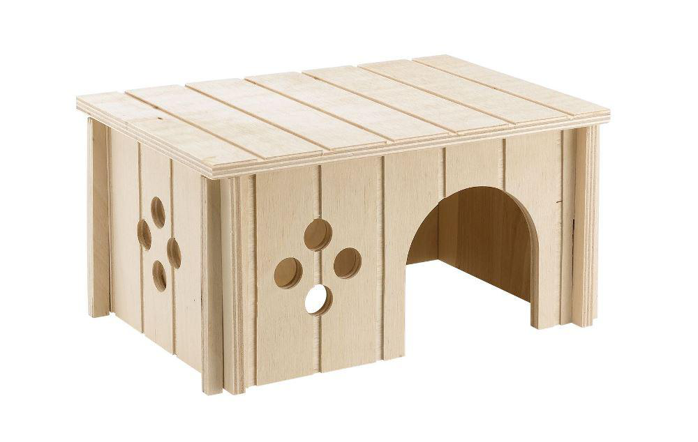 Maison rectangulaire pour cochon dinde coloris marron en bois botanic® — free download