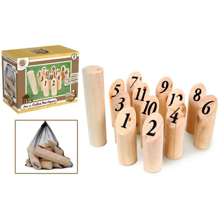 Jeu De Quilles En Bois PLANÈTE BOIS - 6 Quilles 2 Boules - Jeu D'adresse Extérieur Pour Enfants Dès 5 Ans Jeu De Quilles En Bois PLANÈTE BOIS - 6 Quilles 2 Boules - Jeu D'adresse Extérieur Pour Enfants Dès 5 Ans