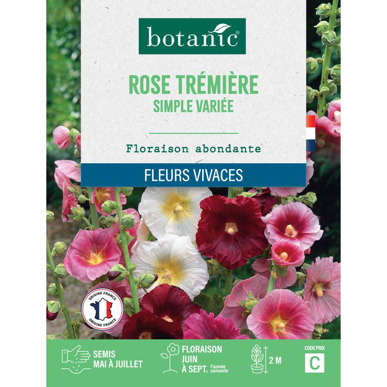 Graines de fleurs de Rose trémière simple variée botanic® botanic® — free download