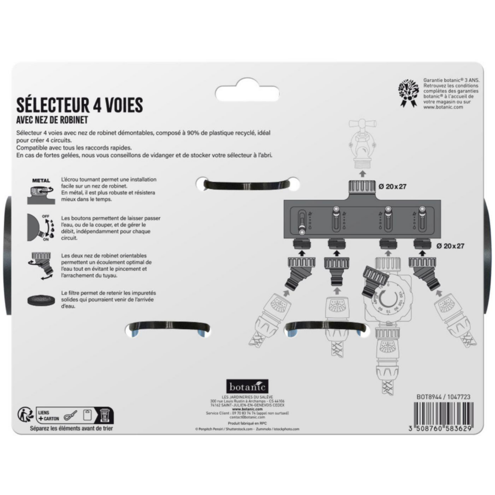 Selecteur D'Enceintes Stereo A 4 Voies