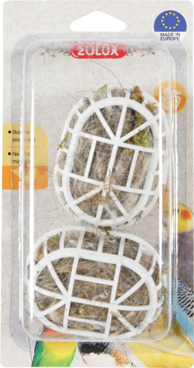 Lot De 2 Matériaux De Nidification Pour Oiseaux – Mélange Naturel Blanc 80g Pour Colibris, Canaris, Perruches Et Pinsons