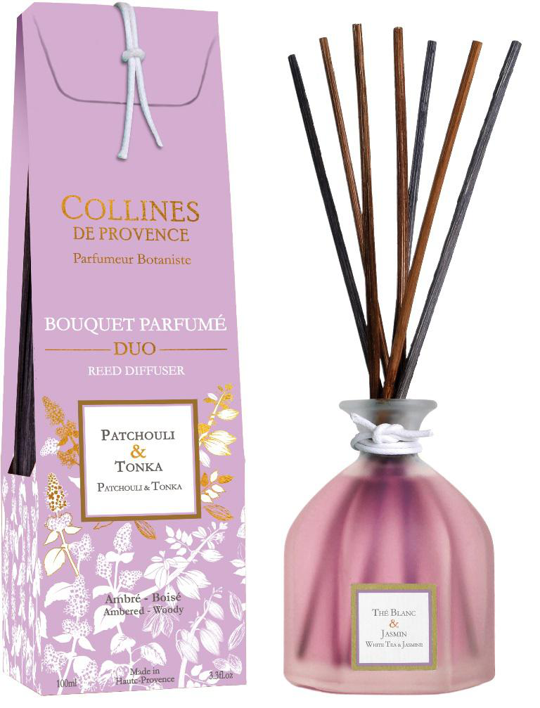 Bouquet Parfumé Collines De Provence – Thé Vert – Bâtonnets Et Flacon 100 Ml – Neuf
