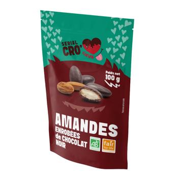 Visuel 1 du produit Amandes chocolat noir Serial Crocoeur - 100 g