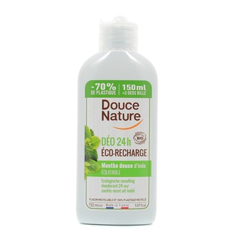 Visuel 1 du produit Éco-recharge de déodorant menthe douce bio Douce Nature - 150 ml