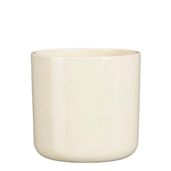 Visuel 1 du produit Pot rond coloris beige en céramique Fedor Mica Decorations - 15 x Ø 17 cm