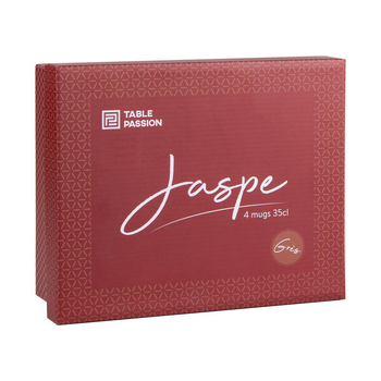 Visuel 1 du produit Coffret 4 mugs en grès rouge Jaspe - 35 cl